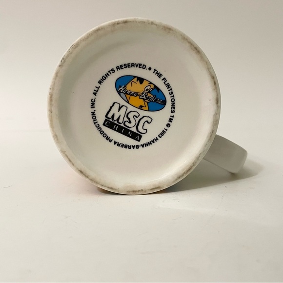 1993 MSC Hanna Barbera The Flintstones Fred Flintstone Cartoon Coffee Mug - Picture 5 of 12